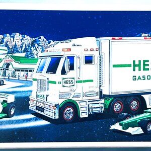 Vintage HESS Toy Truck and Racecar